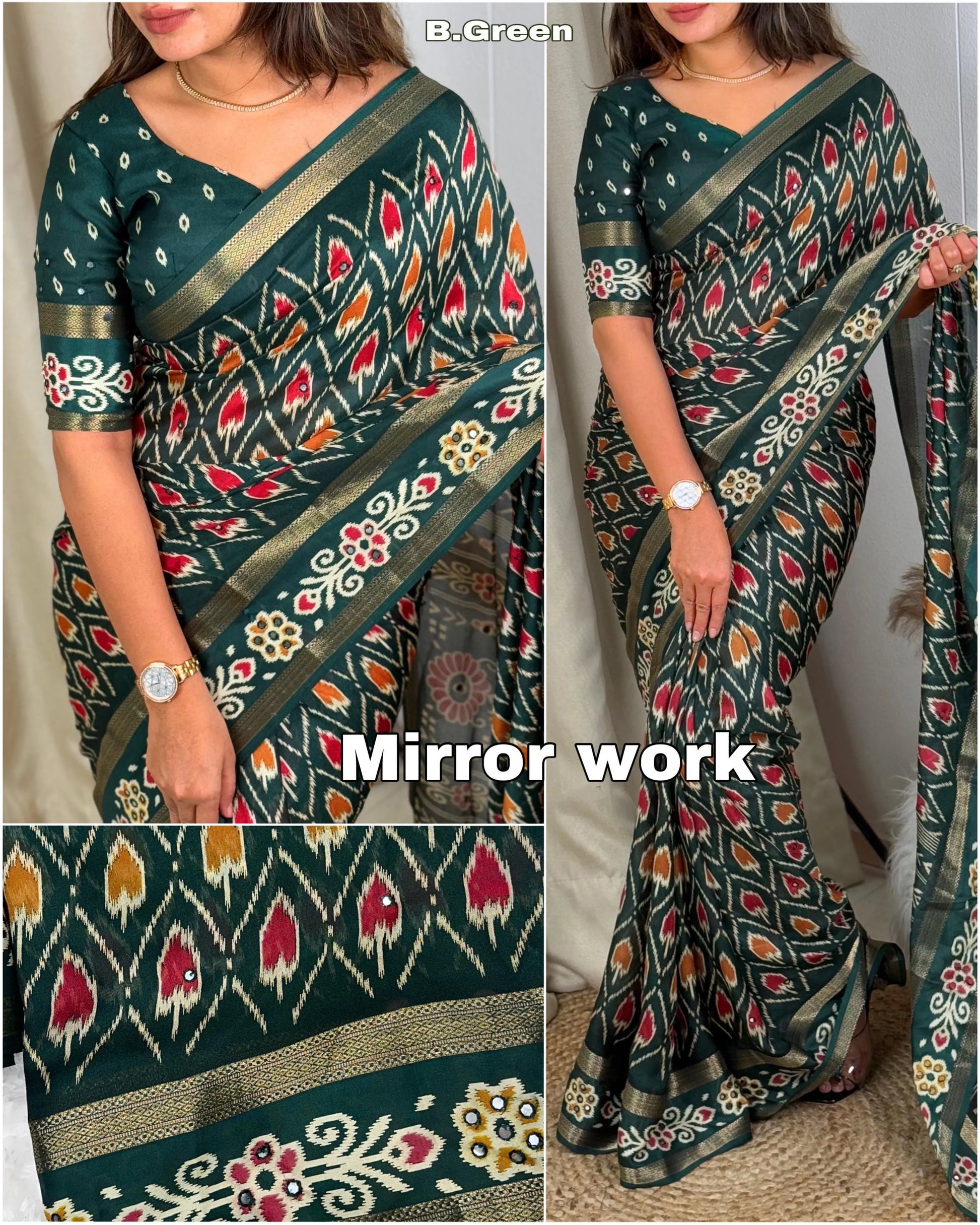 RAJWADI STYLE PRINT IN SAREE - FASHION BY RADHYA 