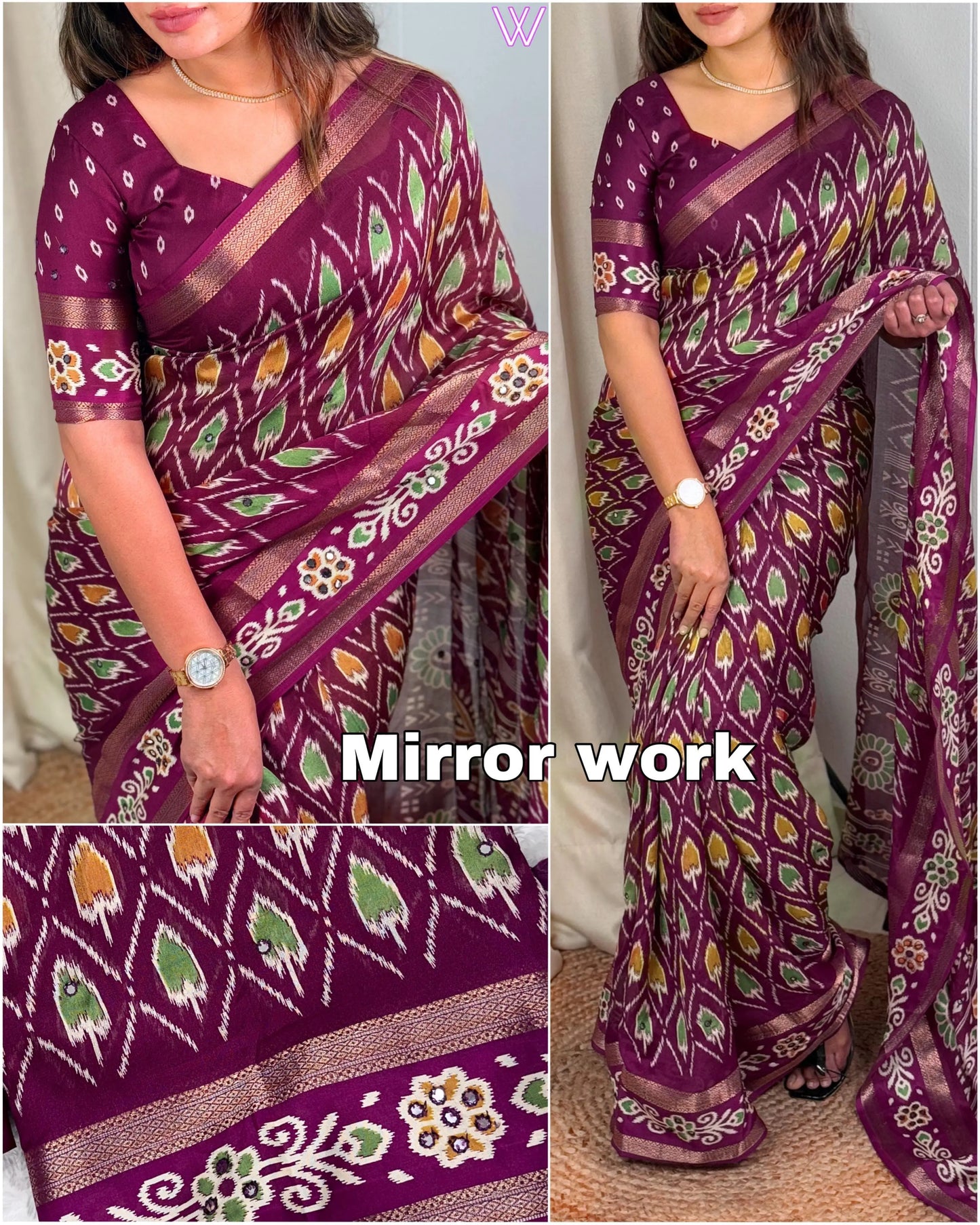 RAJWADI STYLE PRINT IN SAREE - FASHION BY RADHYA 